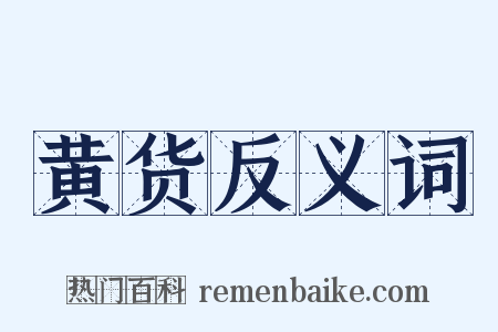 黄货反义词是什么意思的图片